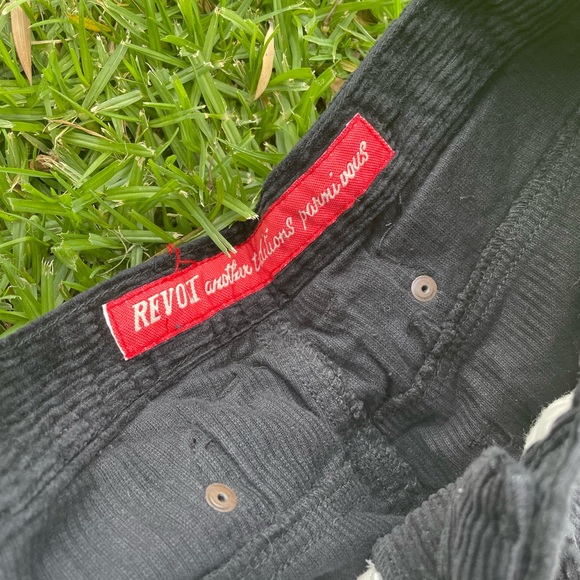 Deadstock Black Corduroy Revolt Jeans with carpenter and pocket detailing - Picture 3 of 8